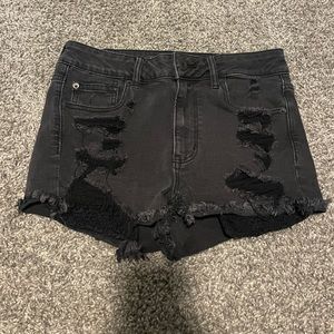 American Eagle Outfitters Black Hi Rise Shortie - 8